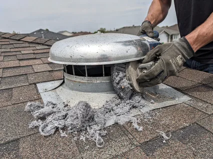 Cleaning Dryer Vent On Roof in San Marino