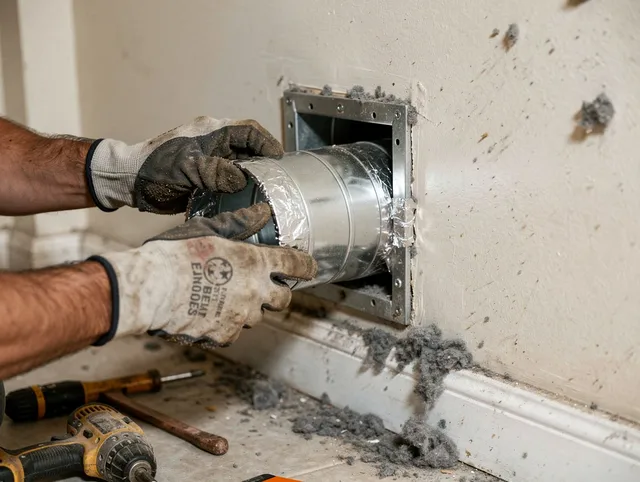 Professional dryer vent repair and installation by San Marino Dryer Vent Cleaning in San Marino